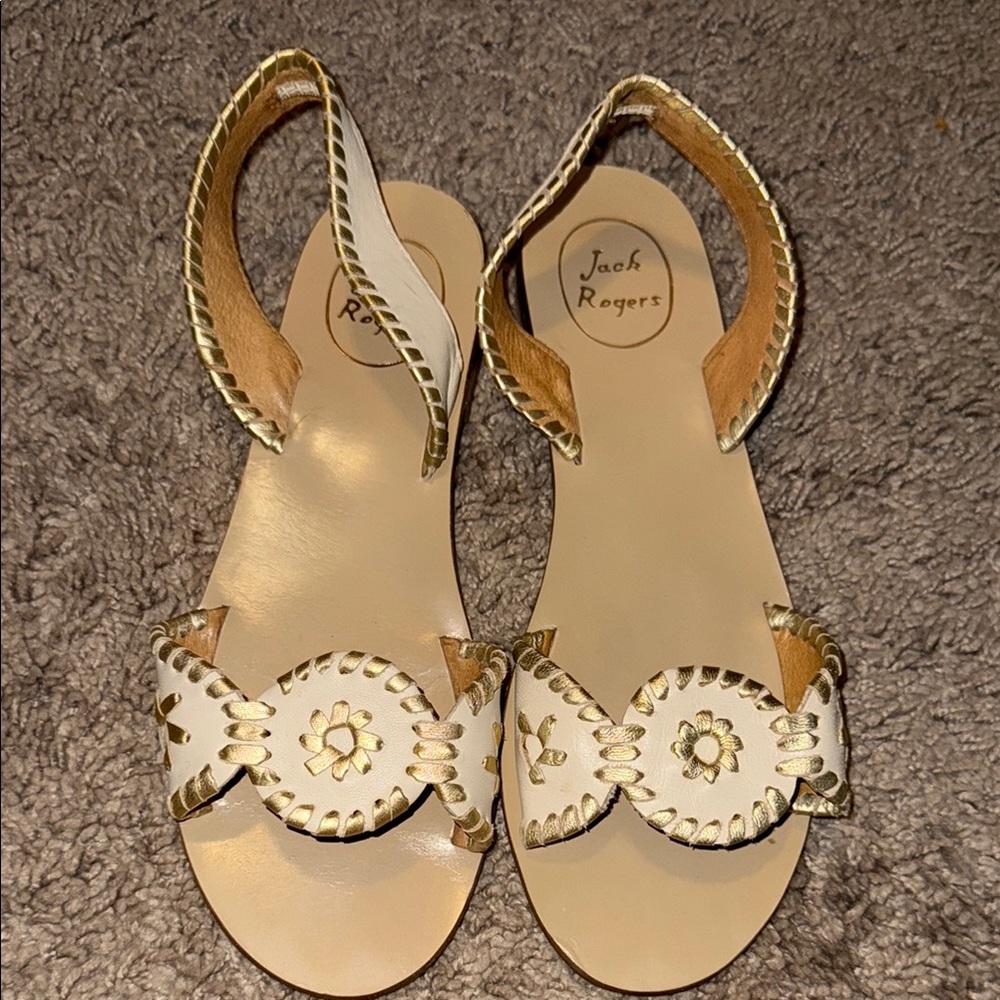 Jack Rogers Cream Sandals